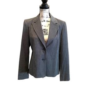 Rafaella Blazer Jacket Petite Black Size 12P Stretch Business Office preppy